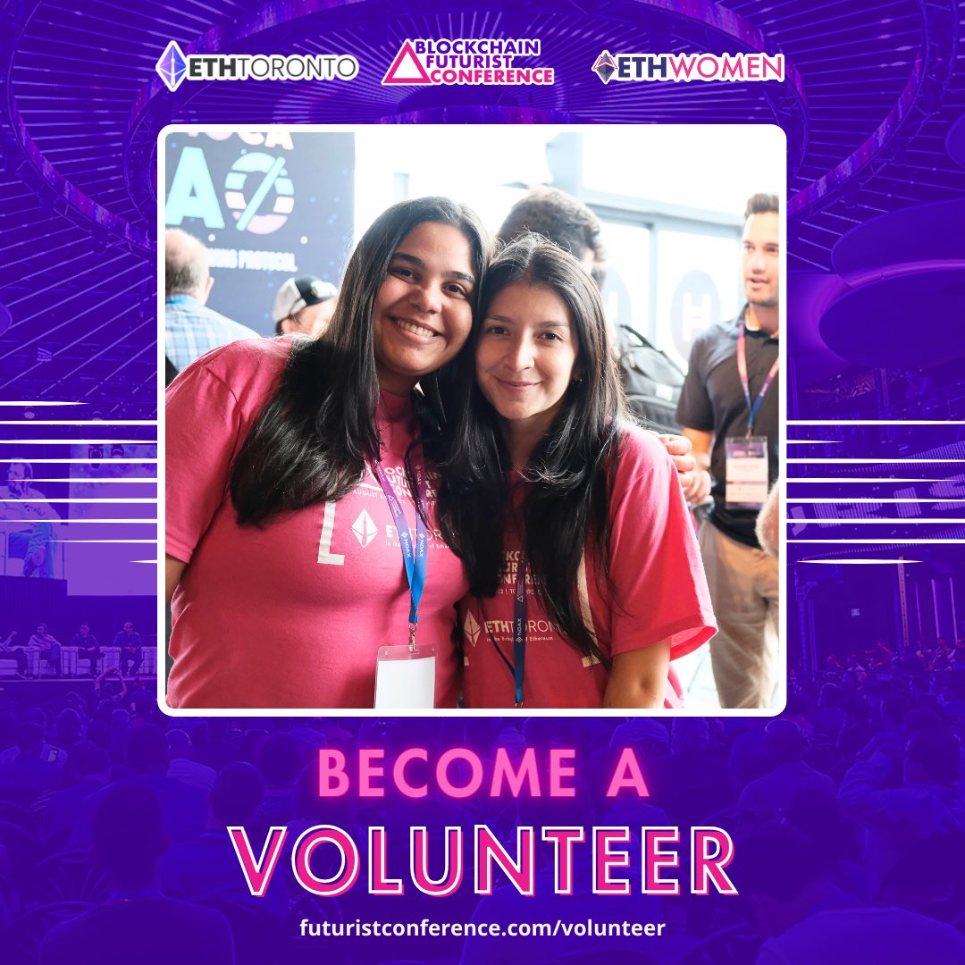 Call out for 2024 Volunteers 📣 Join our community and make a difference in the web3 ecosystem 🙌 Some perks of volunteering: ⭐ Gain valuable experience in tech and events ⭐ Amazing networking opportunities ⭐ Flexible volunteering hours ⭐ Access to Futurist Conference,…