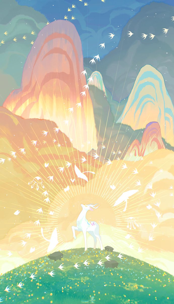 nine-coloured deer ☁️
#SkyChildrenOfTheLight #sky星を紡ぐこどもたち #九色鹿 #ninecoloureddeer