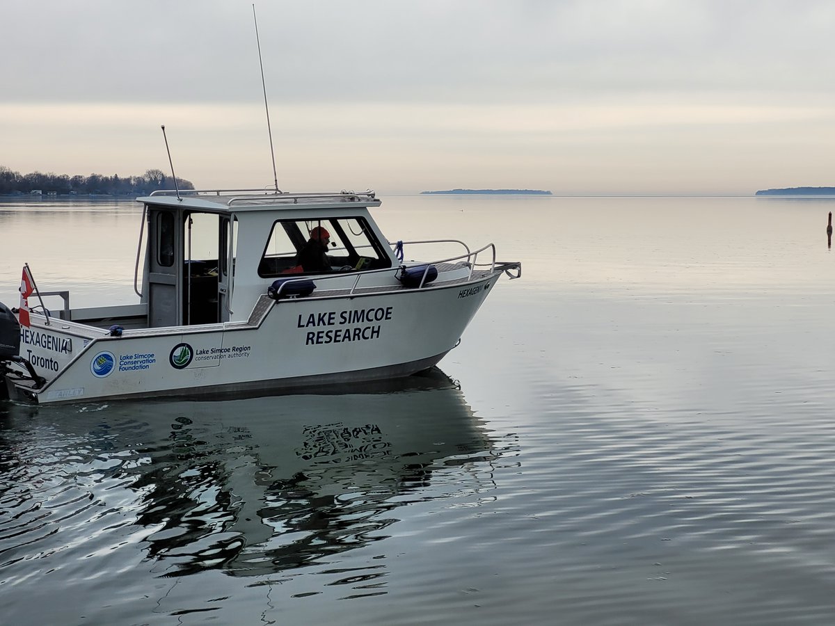 Our lake monitoring team is back on Lake Simcoe for their 17th season of monitoring. And believe it or not this is their earliest start date yet by a month. #LakeSimcoe #Monitoring #LakeHealth