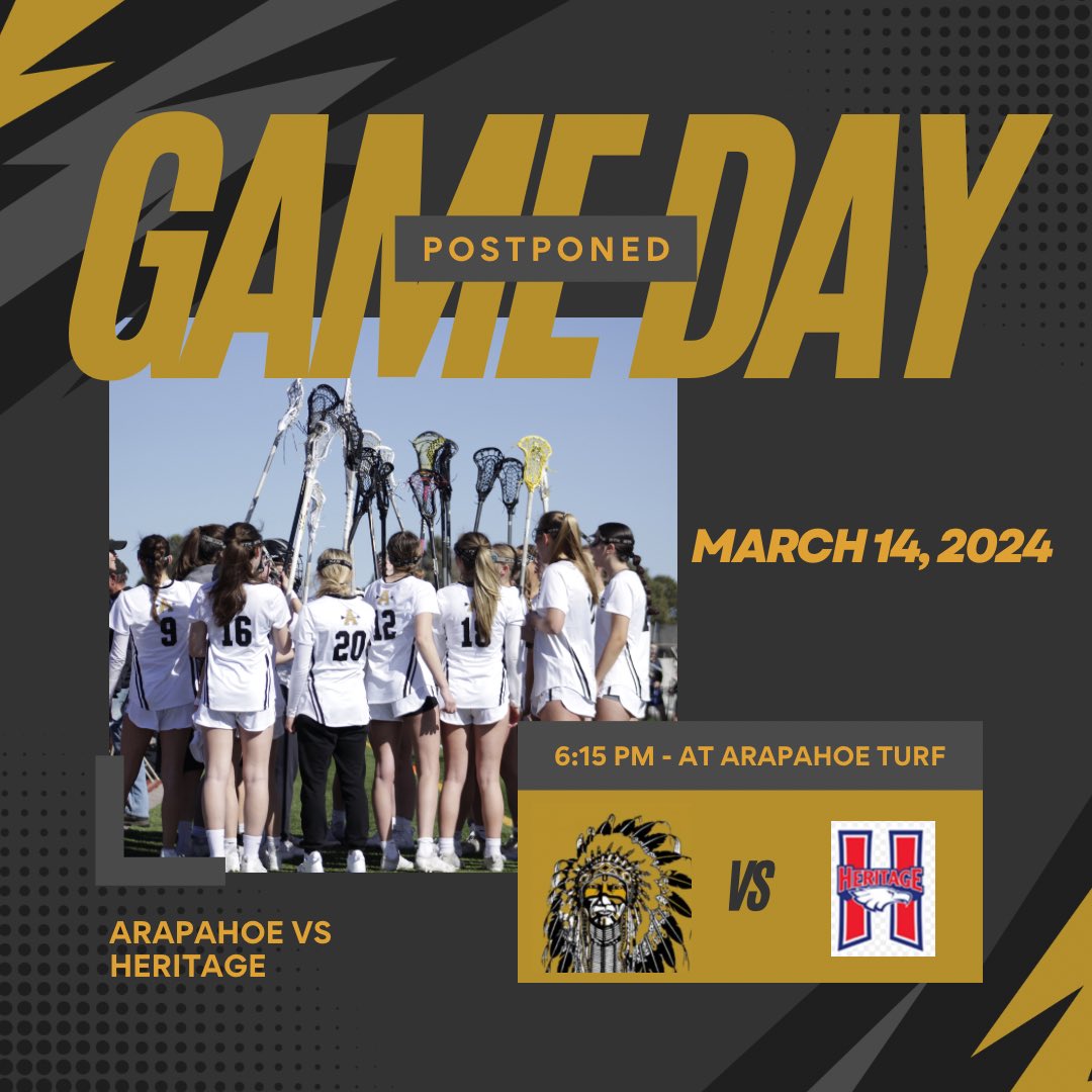 Today’s game versus Heritage has been postponed due to weather. Enjoy your ❄️ day!  Go Warriors!