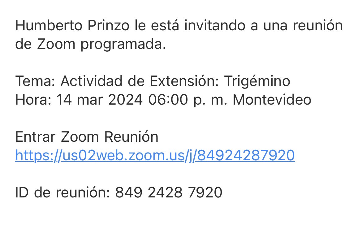 fermartneuro's tweet photo. Hoy hora 18 puntual 
Neuralgia del Trigemino 
Público objetivo: cualquier persona interesada en la materia 
Actividad de extensión de la cátedra de neurocirugía @CUdelar 

https://t.co/oewSm3dThe https://t.co/KENQk5RF99