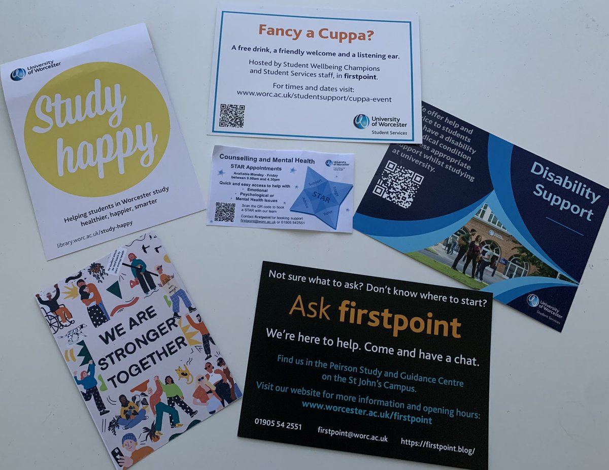 Today marks #UniversityMentalHealthDay Being a student is not always easy. If any @worcester_uni students need support with any challenges please do contact @firstpointUW They are there to help!