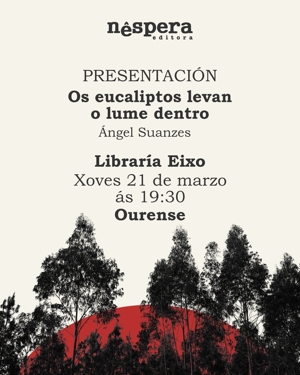 O próximo xoves 21 volven prender os versos de @angelsuanzes , esta vez en Ourense, na libraría Eixo, ás 19:30. E, como non podía ser doutro xeito, con @montsemontaos de catalizadora.