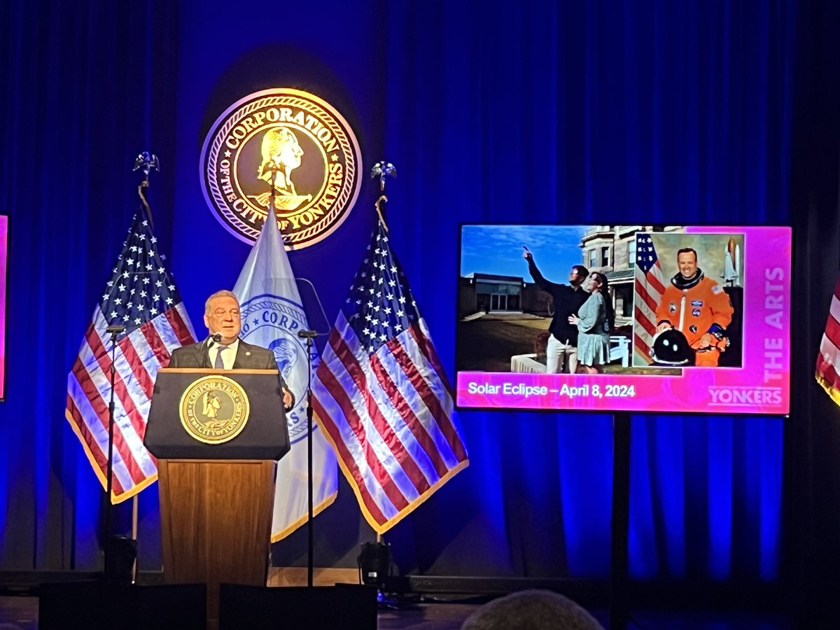Congrats to @mayormikespano for an excellent State of the City speech last night! We were honored to be included as one of the great features of this great city, including an upcoming talk with @astro_ron!

Thank you Mayor Spano for all you do for the The City of Yonkers and HRM!
