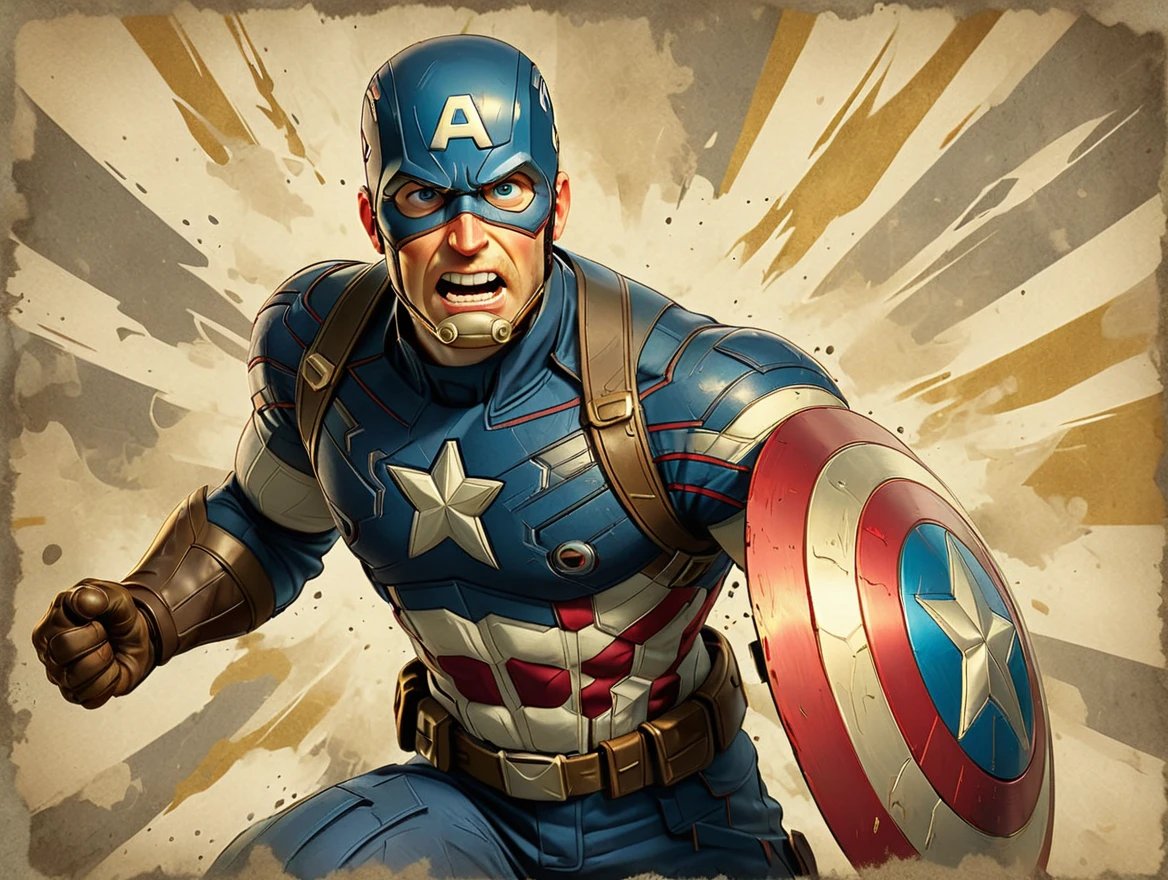 CharaspowerAI's tweet image. 🚨#PromptShare🚨
Tonight, embark on a heroic road trip in Comic Book mode with #DynaVision XL on the #Remix app for IOS and Android. 

Comic book style of [Subject], in the style of faded color on old paper background, gritty textured, dark muted colors with gold accents, dynamic