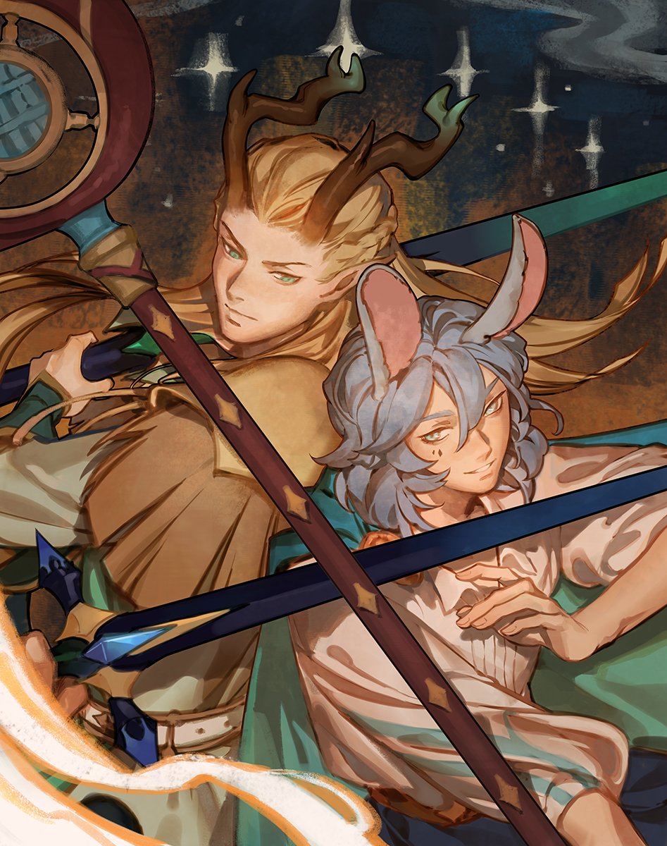 Velinxi's tweet photo. Lorsan and Eironn commission for @AFK_Journey's official launch! #AFKJourney #AFKJourneyEsperiArt https://t.co/2blTjbI3Ye