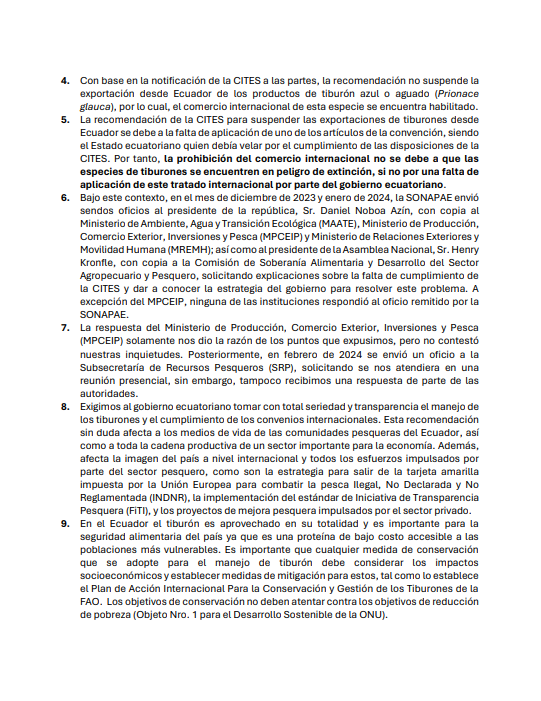 sonapae_ec's tweet photo. 𝗖𝗢𝗠𝗨𝗡𝗜𝗖𝗔𝗗𝗢

La Sociedad Nacional de Palangreros de Ecuador (SONAPAE) al sector pesquero, gobierno nacional y sociedad civil: https://t.co/Q8UpmtZj8U