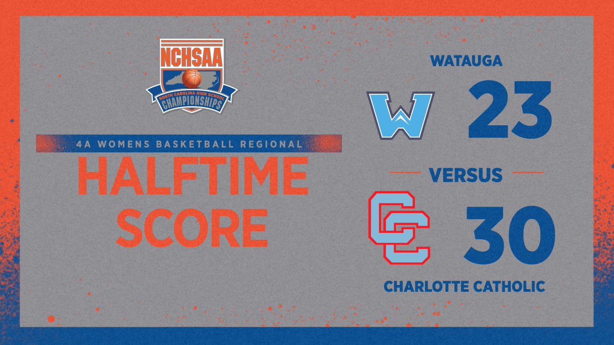Halftime from the 4A West WBB Regional! @CCHSCougarNews @WataugaPioneers #NCHSAA #BetterTogetherSince1913