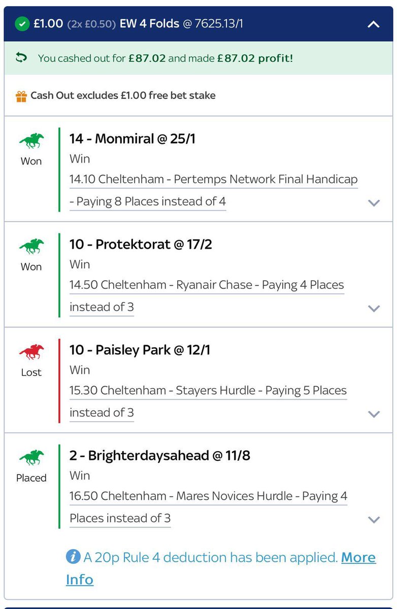adamp1ank's tweet photo. @TWEnclosure Not bad for a £1 free bet https://t.co/LDH5DM3yWk