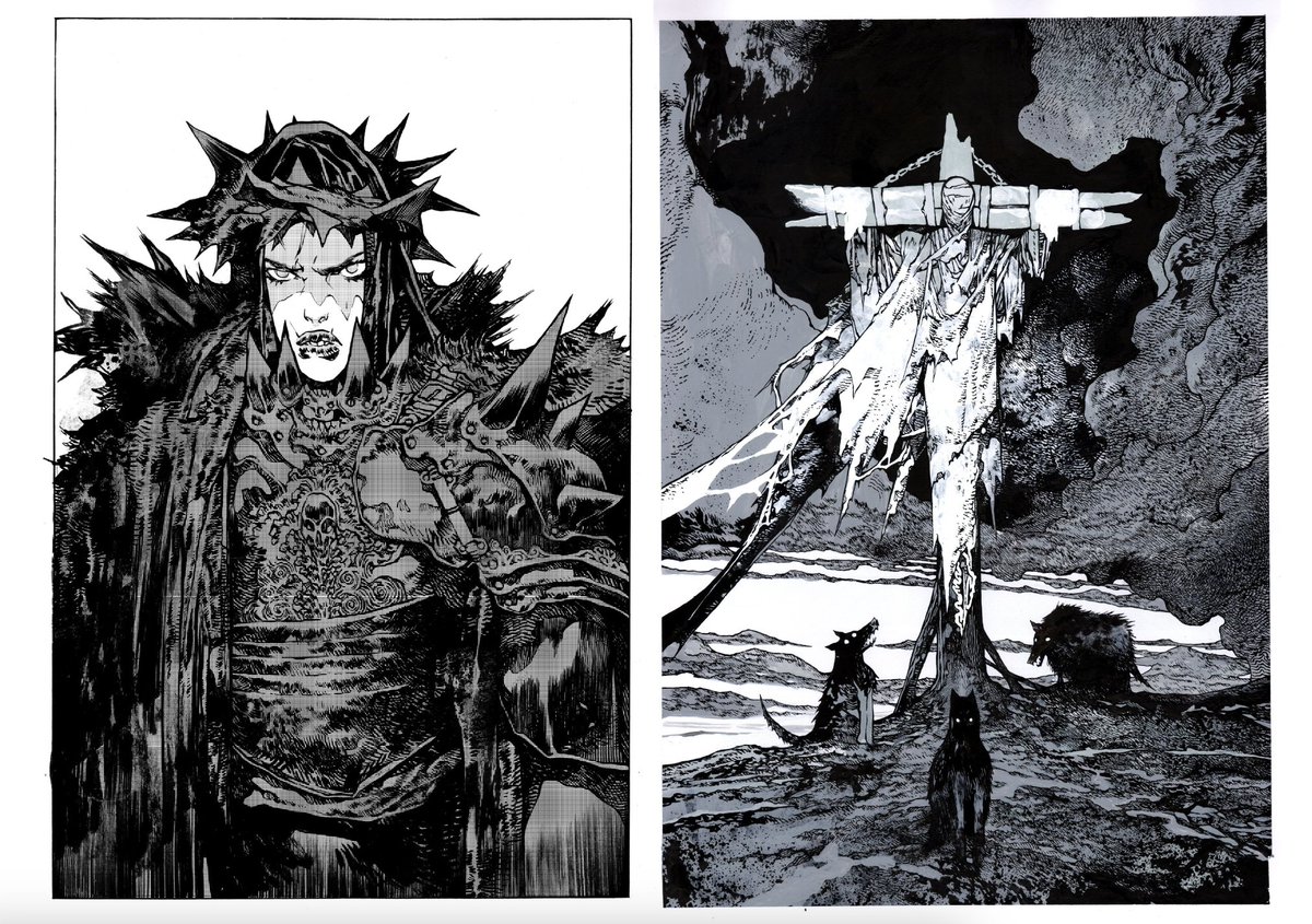 Okay, so who wants me and Jakub Rebelka to finish this crazy brutal medieval hardcore fantasy graphic novel with stron John Boorman 'Excalibur' vibes?