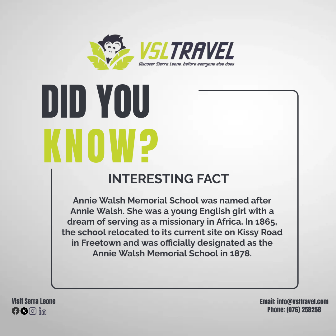 VisitSL's tweet photo. The Annie Walsh Memorial School celebrates 175 years this Sunday. Learn more about the oldest girls' school in West Africa. Share additional facts with us.
#AWOGA #TheGoodOldSchool #TheAnnieWalsh175 #salonetwitter #salonex #education #vsltravel #visitsierraleone #awms https://t.co/puK9fYcjai