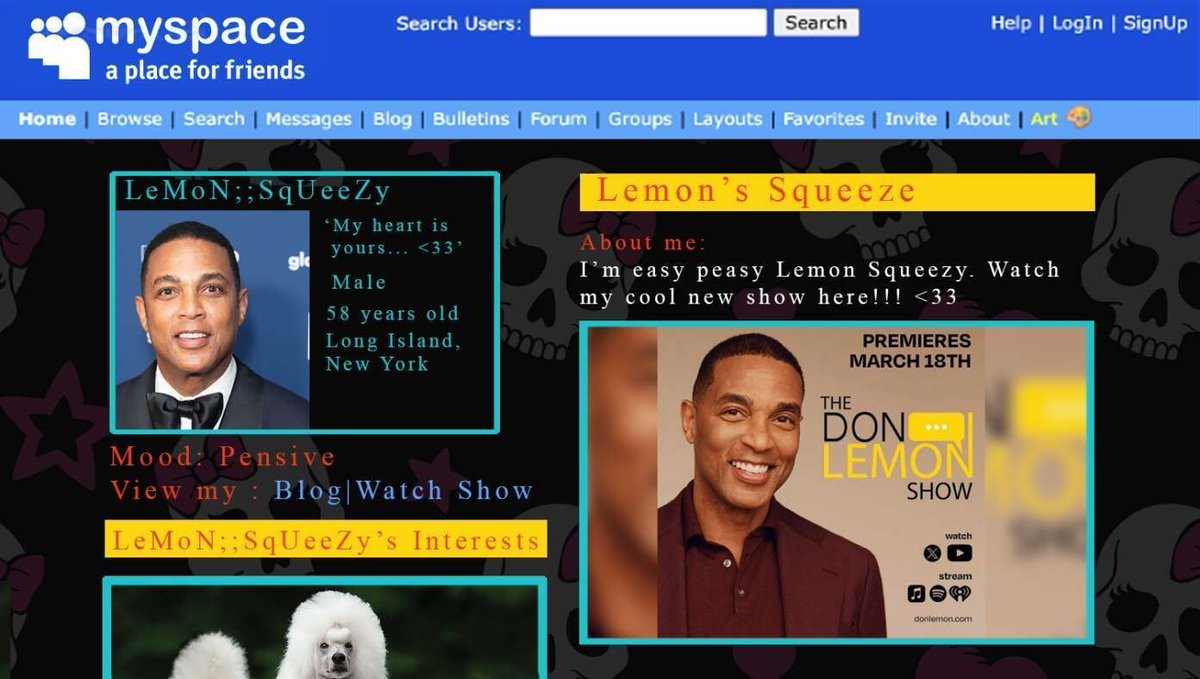 Don Lemon Announces New Show Airing Exclusively On MySpace buff.ly/3IAi1AT