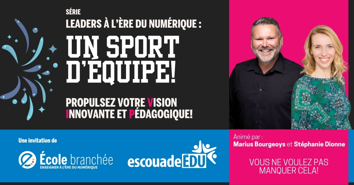 ecolebranchee's tweet photo. Inscriptions dès le 20 mars! 🎉 Série « Leaders à l’ère du numérique : un sport d’équipe! » avec @ecolebranchee et @escouadeEDU pour vous aider à relever les défis actuels de l'#éducation. Propulsez votre vision innovante et pédagogique!
#eduqc #leadped #leadership #dpcontinu https://t.co/GVRvUvNJfJ