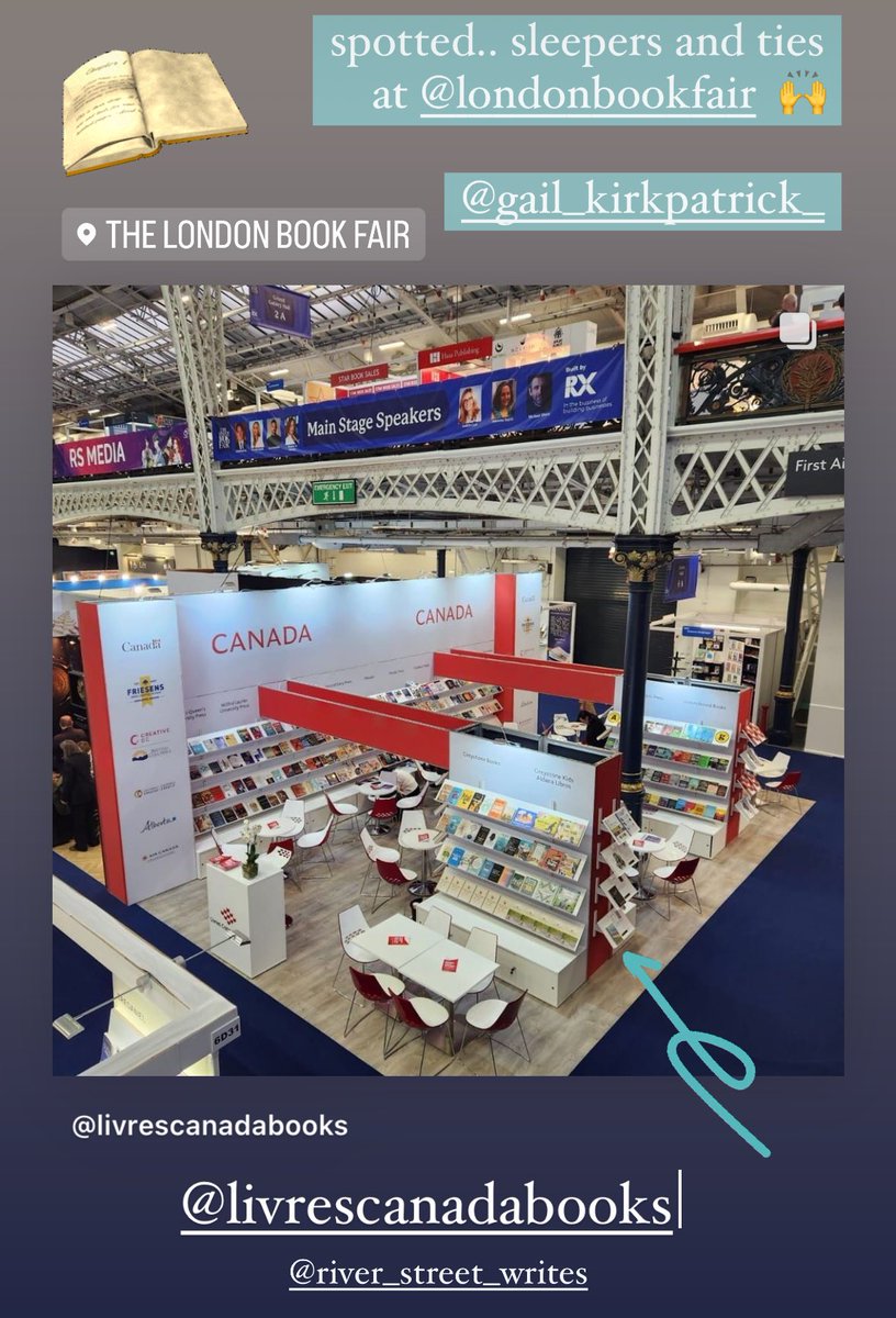 Sleepers and Ties made it to @LondonBookFair 🙌🎉🥂 thank you to @livresCAbooks and @NONPublishing ❤️ #londonbookfair @Wilbur_Niso_Fdn #riverstreetwriting #bcreads #victoriabuzz #canadianauthor #vancouverbc #bookclub @TannersBooks @McNallySK #womenauthors