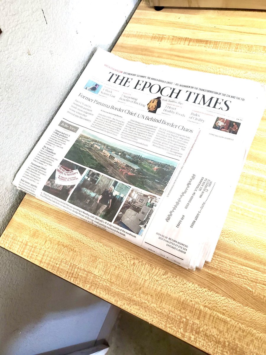 This is impressive! In a remote corner of #Missouri, we unexpectedly came across an English edition of The Epoch Times @EpochTimes in an auto repair shop. It felt like encountering an old friend in a distant land. How wonderful. (I once worked for this paper. )