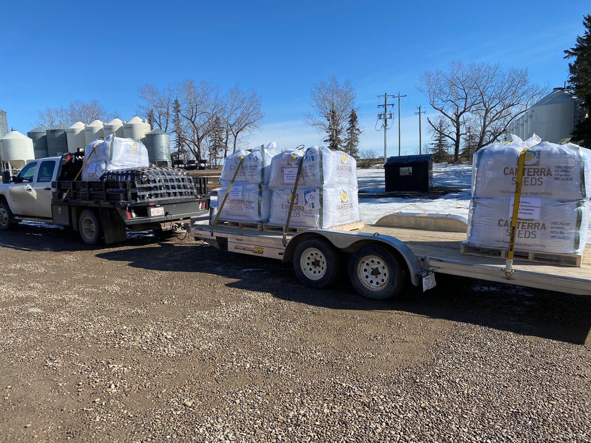 Penwest seeds heading out with a load of canola seed