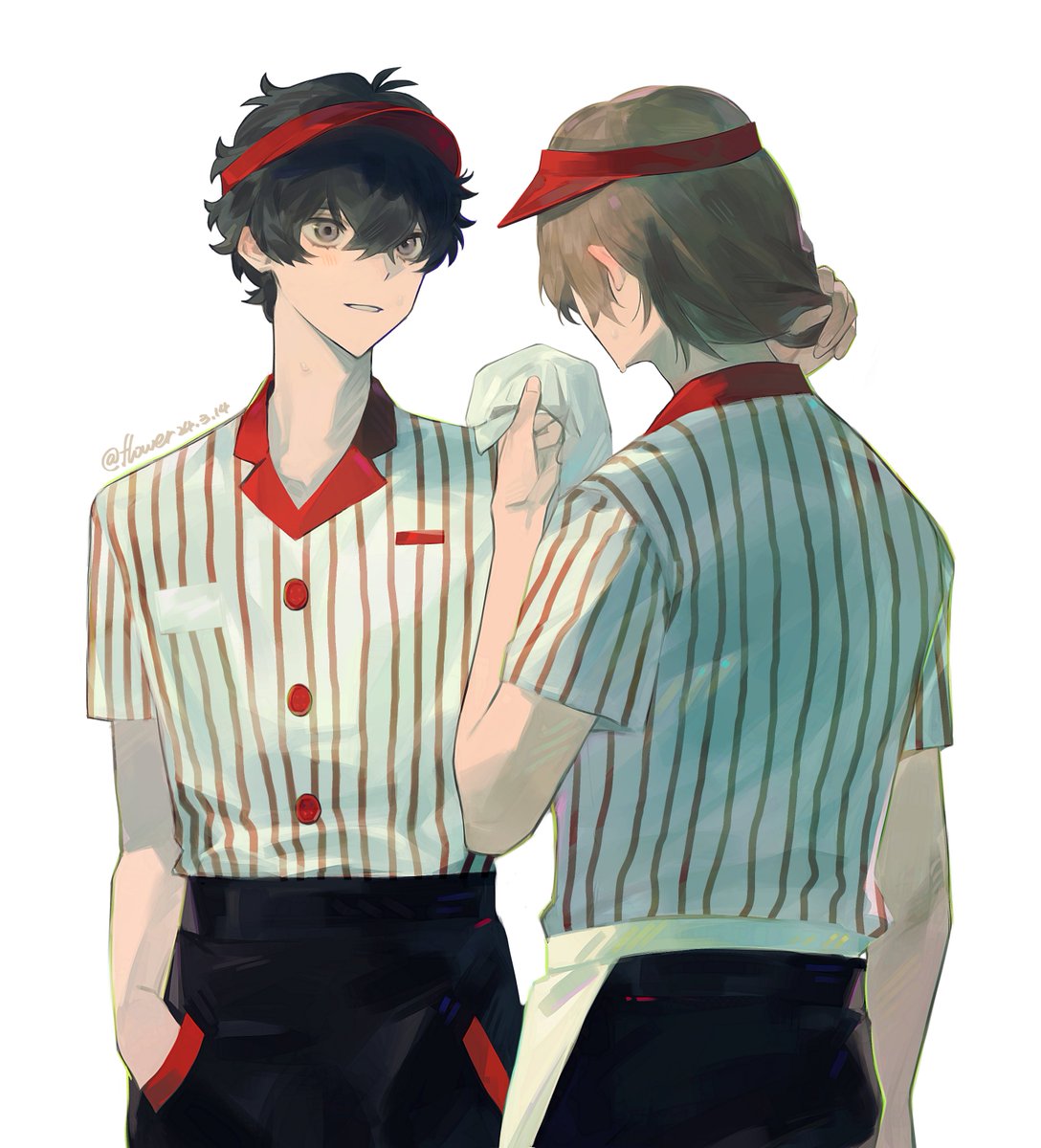flowerandmirror's tweet photo. 「明智，结束之后要不要去卢布朗喝杯咖啡？」
#主明 
#shuake https://t.co/sGd72TgeAv