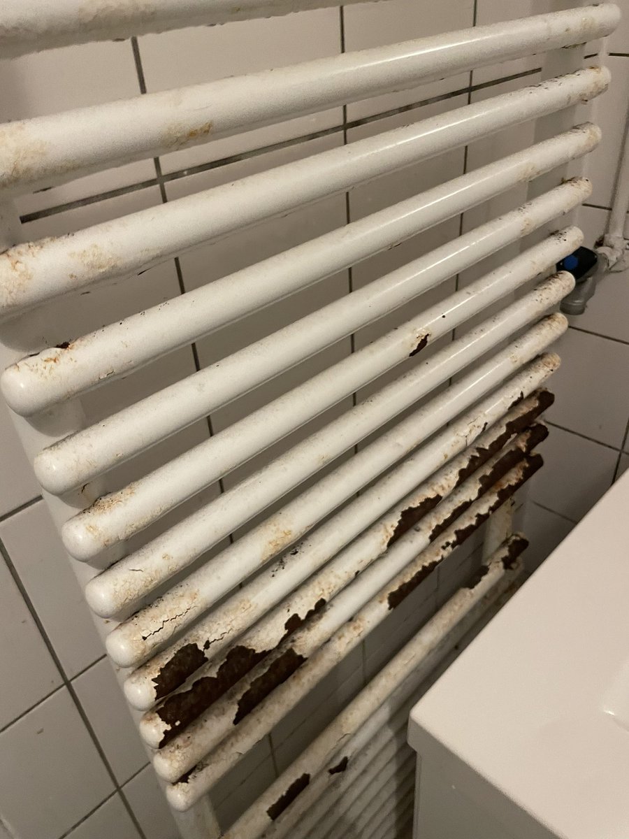 EBaldii's tweet photo. Imagine tu réserves 3 nuits une chambre à 326€ sur @Airbnb dans laquelle le proprio fait sécher ses affaires, où y’a des tâches sur les draps, de la moisissure et de la rouille. Et soyons fous, imagine Airbnb ne veut pas te dédommager plus de 23€. Impossible, mais juste imagine https://t.co/cucwkpHjKQ