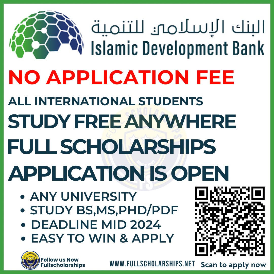 🏦IsDB Scholarships 2024-2025 Fully Funded for Bachelors, Masters, Phd | Islamic Development Bank Scholarship

Apply here - kashmirlook.com/2024/03/the-ap…

#scholarshipopportunities #scholarshipprograms #scholarship2024 #onlinecourses #isdb #isdbscholarship