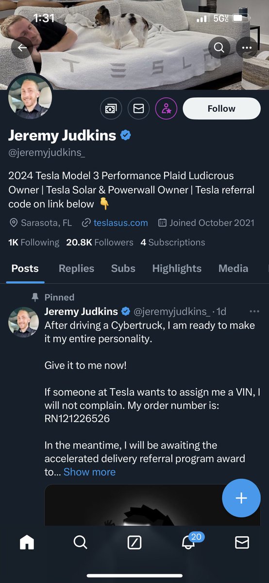 mccarson1's tweet photo. @DougDeMuro @jeremyjudkins_ Lol this guy is clearly the best voice of an unbiased opinion on Tesla with absolutely nothing to gain from positive reviews… https://t.co/fU9JsF8EXA