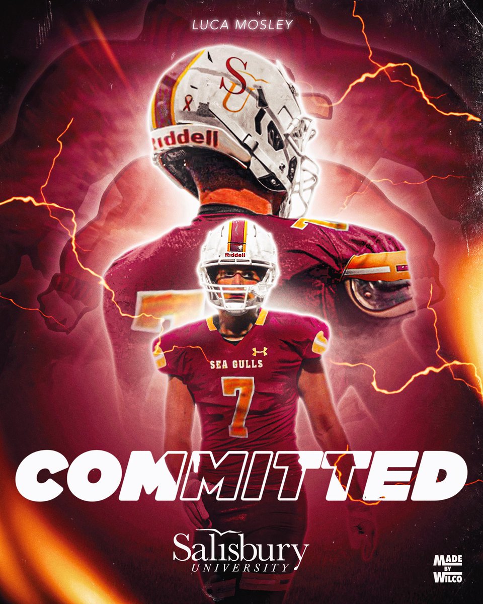 Very exited and blessed to announce my commitment to continue to my academic and athletic career at Salisbury University. I’d like to thank god, my friends and family, coaches, and everyone else who was there to support me during my journey
@Roader_Football 
<a href="/SeaGullFootball/">Salisbury University Football</a>