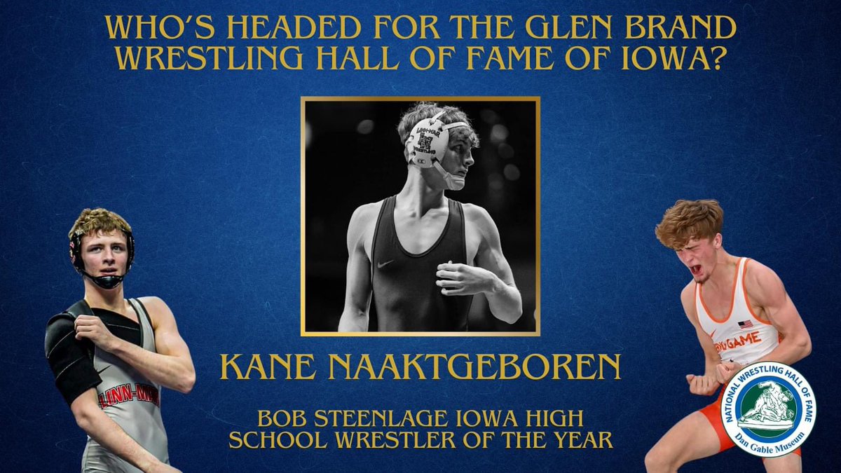 Dan Gable Museum (@wrestlingmuseum) on Twitter photo The <a href="/wrestlingmuseum/">Dan Gable Museum</a> announced that Kane Naaktgeboren of Linn-Mar High School in Marion, Iowa has been chosen as the 2024 recipient of the Bob Steenlage Iowa High School Wrestler of the Year award.
Read more: bit.ly/4aasLBy
Purchase tickets: bit.ly/3U6GGUu The <a href="/wrestlingmuseum/">Dan Gable Museum</a> announced that Kane Naaktgeboren of Linn-Mar High School in Marion, Iowa has been chosen as the 2024 recipient of the Bob Steenlage Iowa High School Wrestler of the Year award.
Read more: bit.ly/4aasLBy
Purchase tickets: bit.ly/3U6GGUu