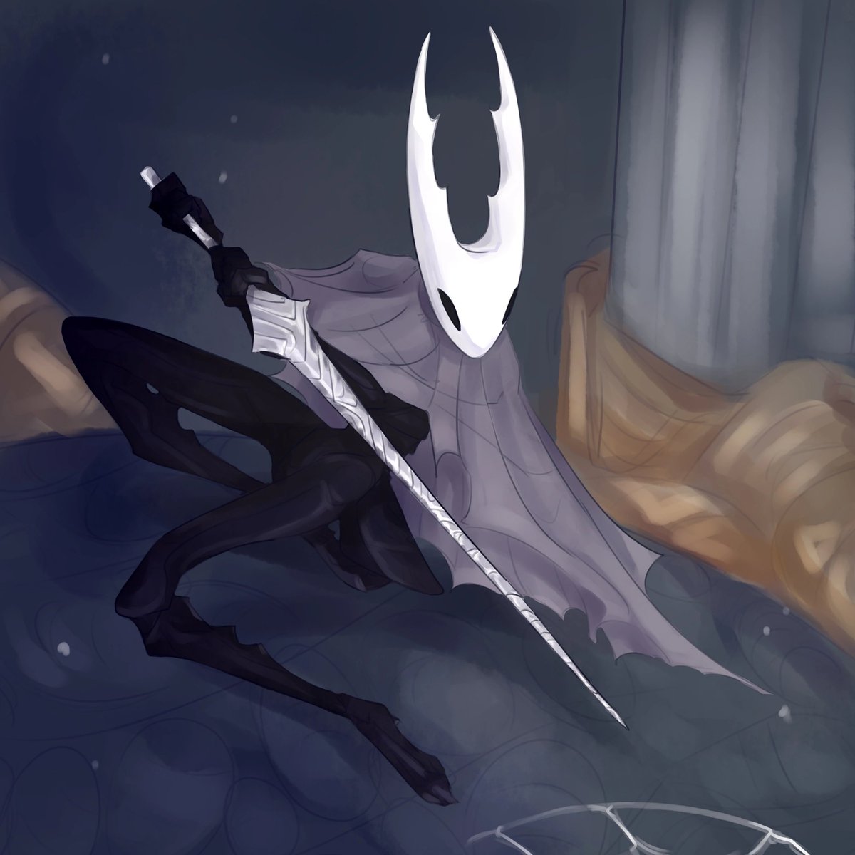 11agonist's tweet photo. «Mighty god of nothingness»

#hollowknight 
#hollowknightfanart https://t.co/7YlGzFbQ40