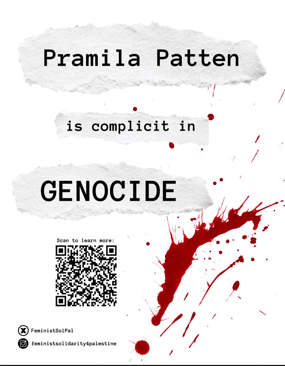 FeministSolPal's tweet photo. On March 14, a group of anti-colonial anti-imperialist feminists confronted UN Special Representative Pramila Patten on her SHAMELESS laundering of Israeli rape propaganda, now being used to justify Israel's genocide in Gaza. EVERY TIME THE UN LIES A PALESTINIAN WOMAN DIES!

A🧵 https://t.co/O27r7l6Woo