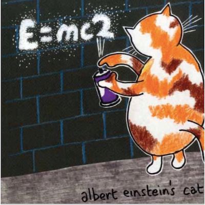 ClowderPress's tweet photo. Happy Birthday from the Clowder Press to Albert  Einstein, 145 today. Deviser of the world's celebrity equation, gifted amateur violinist and companion to his cat Tiger.   “There are two means of refuge from the misery of life - music and cats.” https://t.co/t1vjmJfRA9
