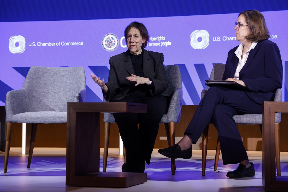 USCC_Americas's tweet photo. @JGodiasMurphy @USChamber @OAS_official @AsstSecCastillo @CommerceGov @OAS_Development @eBay @AmChamChile @Visa @Mastercard @wipay_caribbean @PactoPos @republicbanktt @ConstainSylvia @ryankcroft @MincomercioCo @awayne33 Amb. Kubiske emphasized how the Americas Partnership drives inclusive, sustainable growth in the region with a focus on deepening economic integration, creating jobs, and fostering competitiveness and innovation for #MSMEs. #MSMEDialogue2024 https://t.co/Lh7dR8ISAr