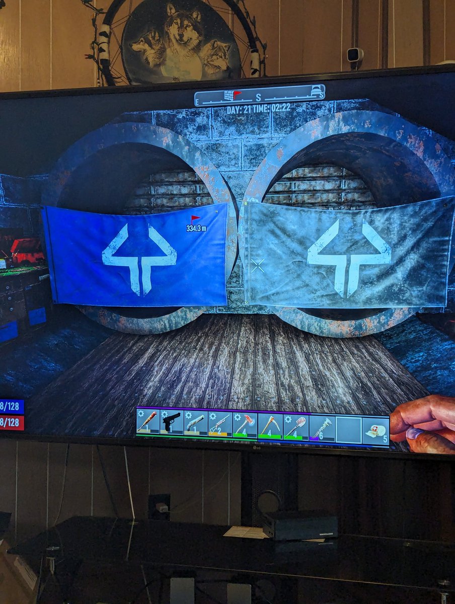 WeavindemonOG's tweet photo. #thick44 #bestgamerever playing #7d2d so glad they added the flags in. Rest easy big guy! https://t.co/U7eZHzH1yc
