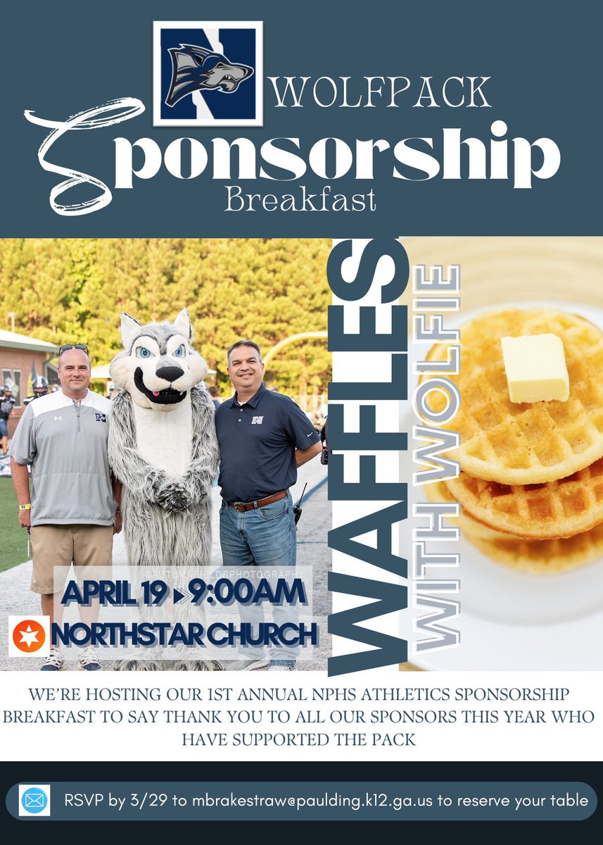 NPPackWrestling's tweet photo. We appreciate all of our Pack Wrestling sponsors this season. Please RSVP by 3/29 , see invite below! https://t.co/SRP5zKeWfU