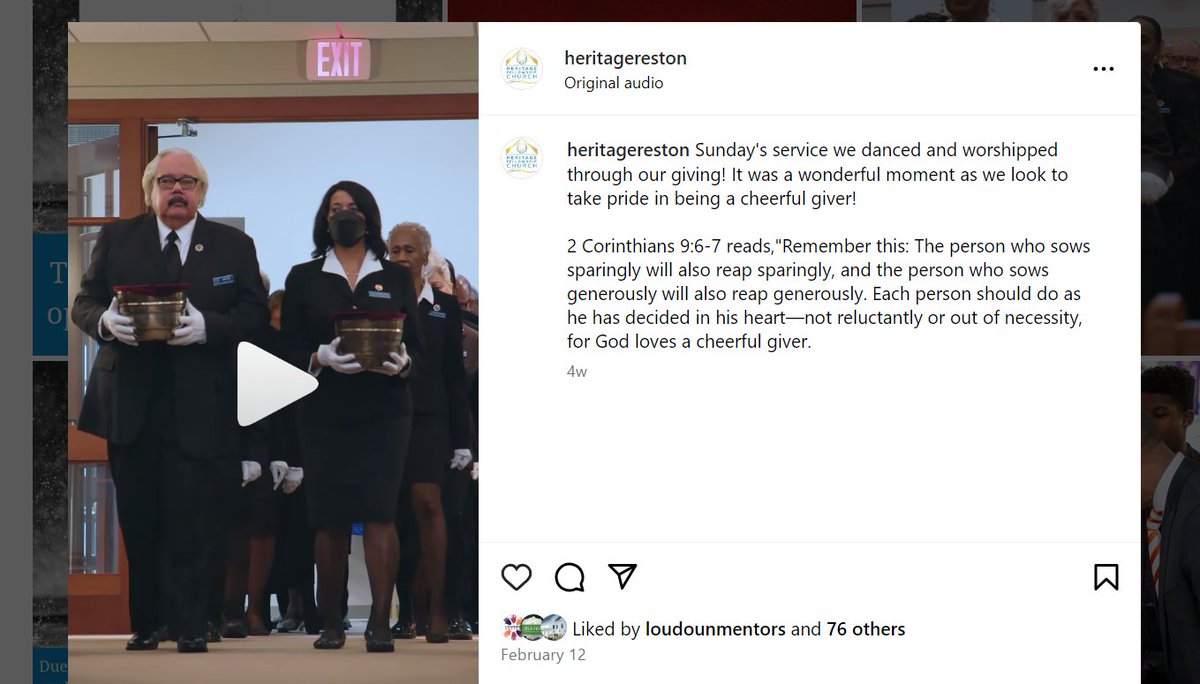 Rights4K's tweet photo. At the 2/11/24 service @HeritageReston, Pastor Dangerfield had ushers lead the church in a march &amp; who was leading the pack? None other than child predator Lawrence E. (Larry) King. This Reston, VA church continues to allow King access to children as a pillar of their community. https://t.co/B15IbaoCzu