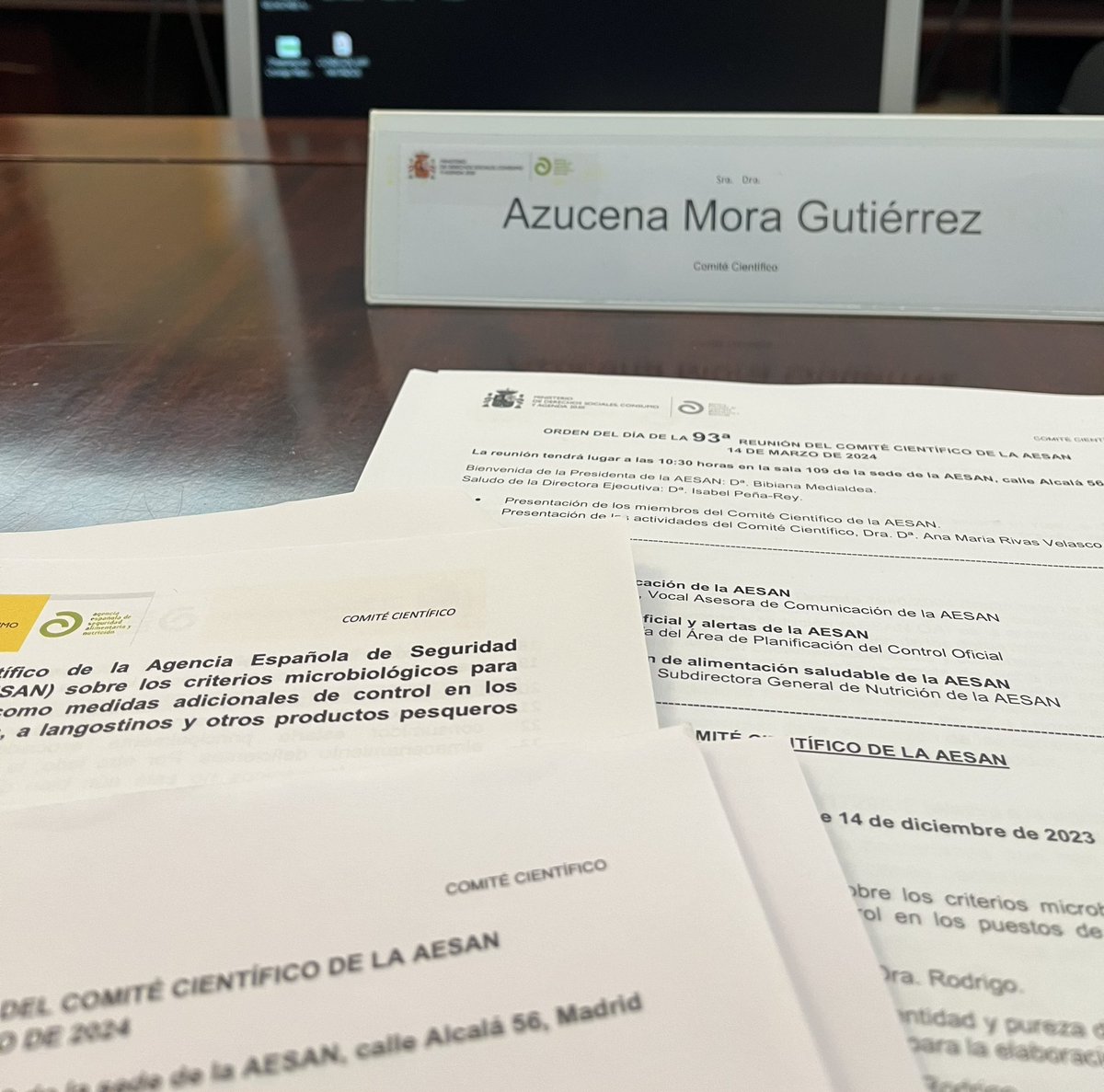 Azumora3's tweet photo. 93a reunión Comité Científico 🙌🏻
Con la bienvenida de la Directora Isabel Peña-Rey y la Presidenta de la @AESAN_gob_es @b_medialdea
Informe #Vibrio #cholerae #control #SeguridadAlimentaria a punto! @CampusTerraUSC @UniversidadeUSC https://t.co/Y9w2dvkcAI