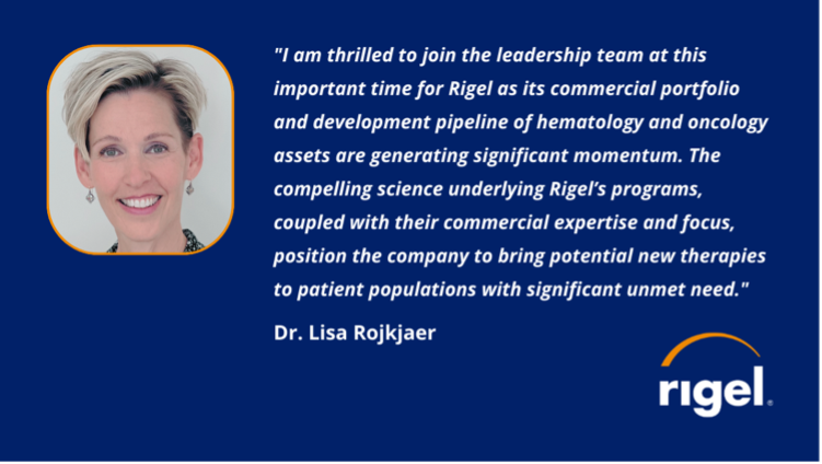 Rigel announces appointment of Lisa Rojkjaer, M.D. as Chief Medical Officer. rigel.com/investors/news… $RIGL