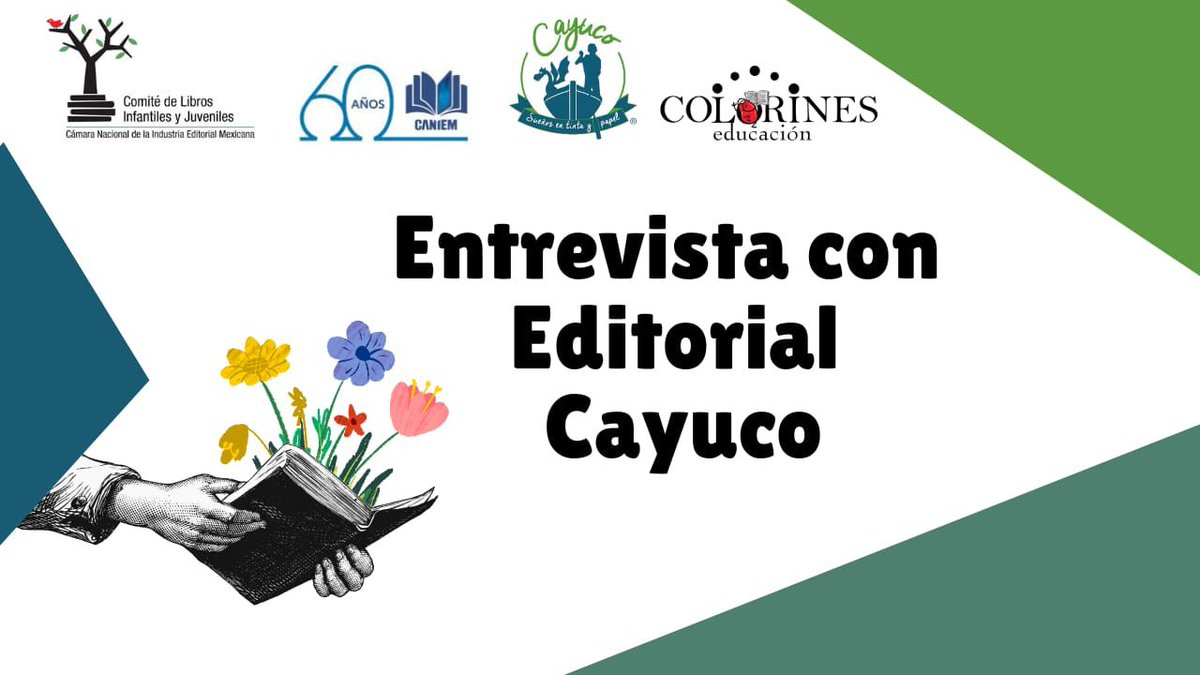 El miércoles 13 de marzo, Andrea Garza, directora de Editorial Cayuco, fue la invitada de la semana para conversar con Aline de la Macorra de Colorines Educación. Pueden ver esta plática en el siguiente enlace 👉
youtube.com/live/-yW4FRPek…