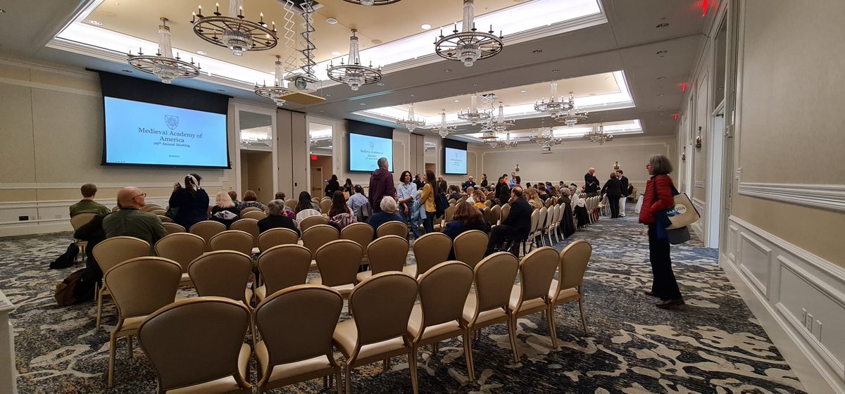 ScriptTrans's tweet image. Proceedings are about to begin at #MAA2024! @ScriptTrans is pleased to be represented by Adinel C. Dincă at @MedievalAcademy’s annual meeting, hosted by @MedievalND at the @NotreDame.