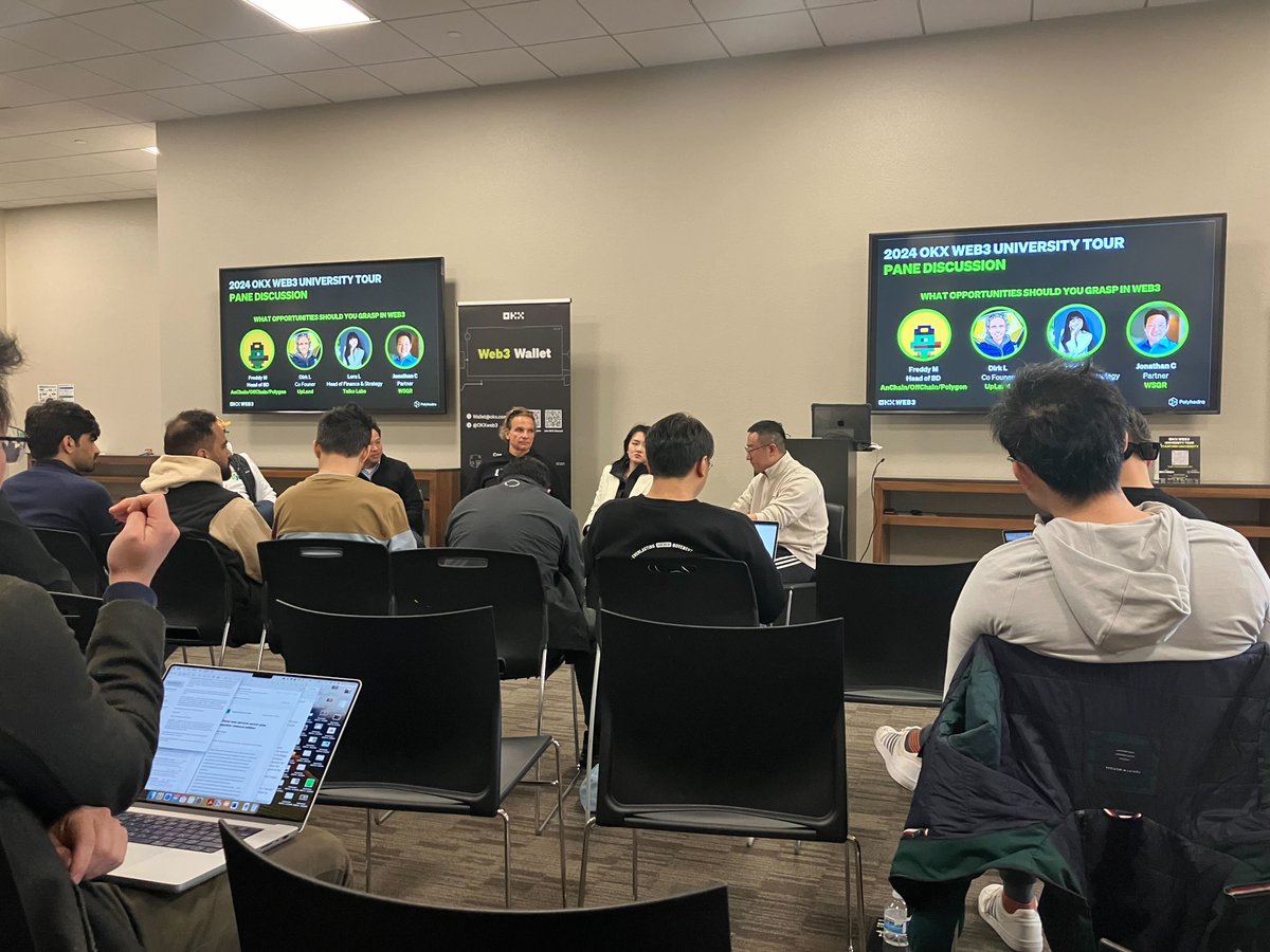 Had a great time at the @okxweb3 University Tour and Lean Launchpad Showcase in Stanford! Met some brilliant innovators. 
<a href="/Domin_Network/">Domin Network</a> is proud to support the next gen of blockchain. Here's to building a brighter future together!