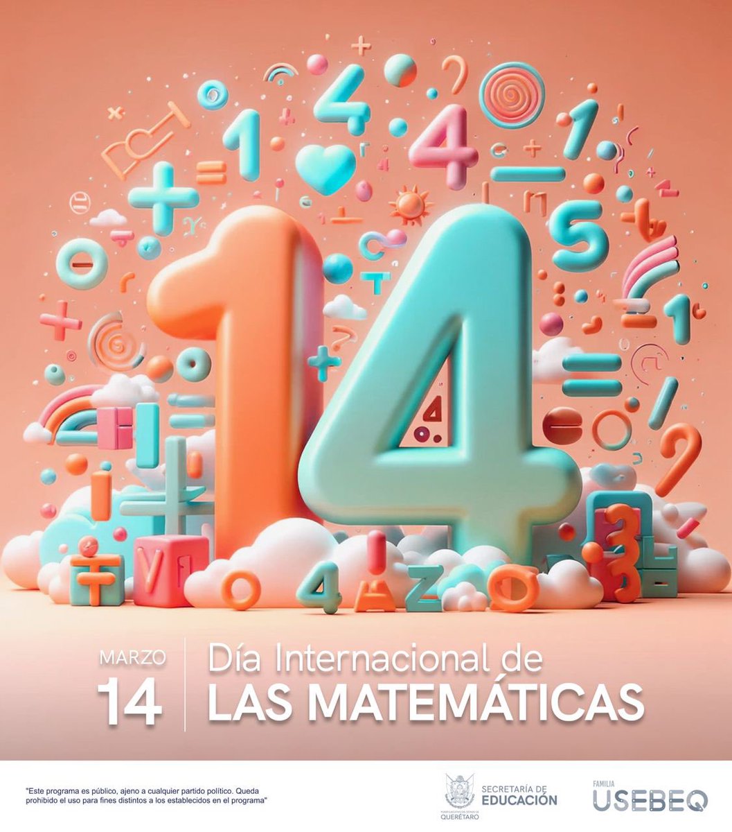 En la #FamiliaUSEBEQ hoy recordamos el #DíaInternacionalDeLasMatematicas o #DíaDePi