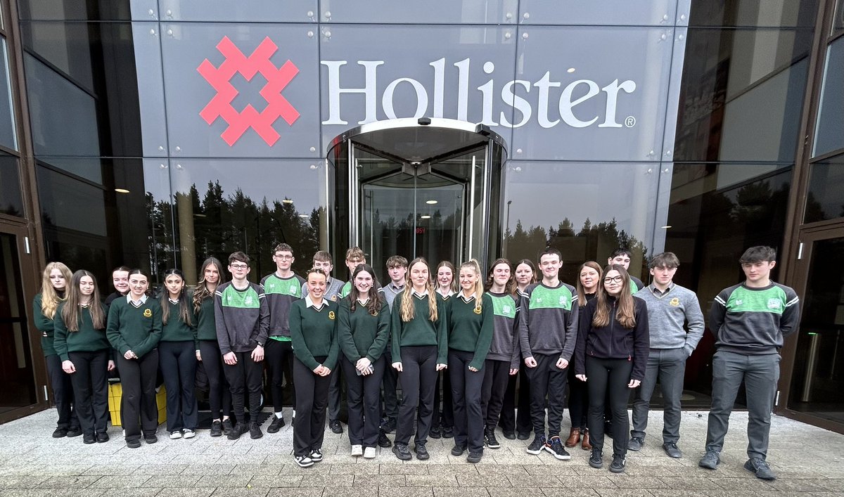 5th Year Gortnor Abbey Business students enjoyed a very informative trip to Hollister Inc Ballina on Thursday 14th March. 
Thanks to Mary &amp; Niall from Hollister for facilitating the tour. <a href="/HollisterInc/">Hollister  Incorporated</a>