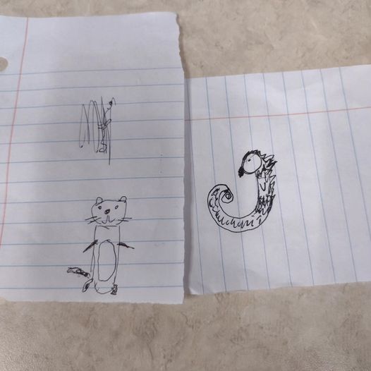 WBDGIndy's tweet image. It's a good thing they are radio personalities! On #RandomRambles, the crew drew their favorite animals. Gabe's is on the left, and Maggie's on the right. Lorelai had to guess. What animals do you think these are? #highschoolradio #whatisit
