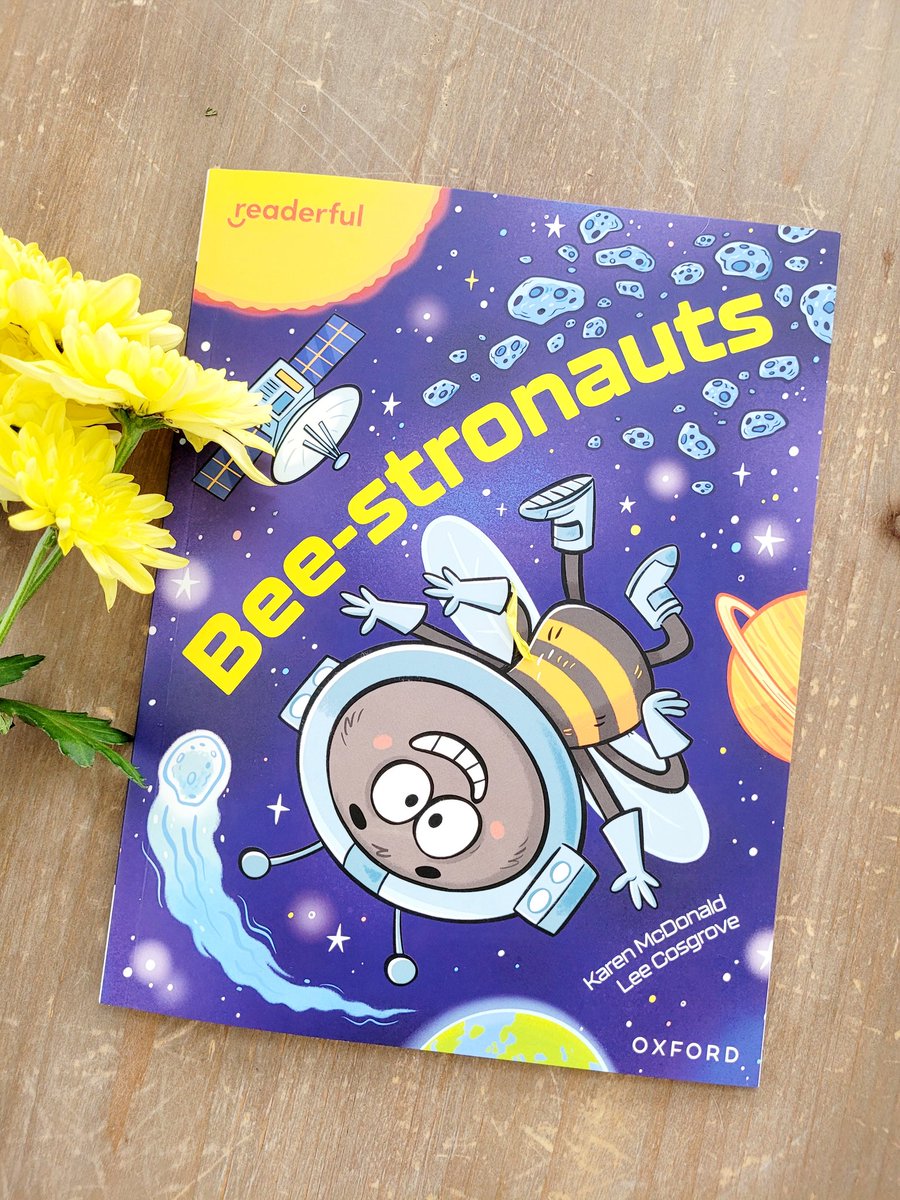 😃 Bee-stronauts is out in schools with @OxUniPress Find out how and why bees are rocketing into space. It's a bit cold for bees in Scotland still. But I'm buzzing to see my new book, bee-rilliantly illustrated by @gorillustrator – flying out to young readers. #bookbirthday
