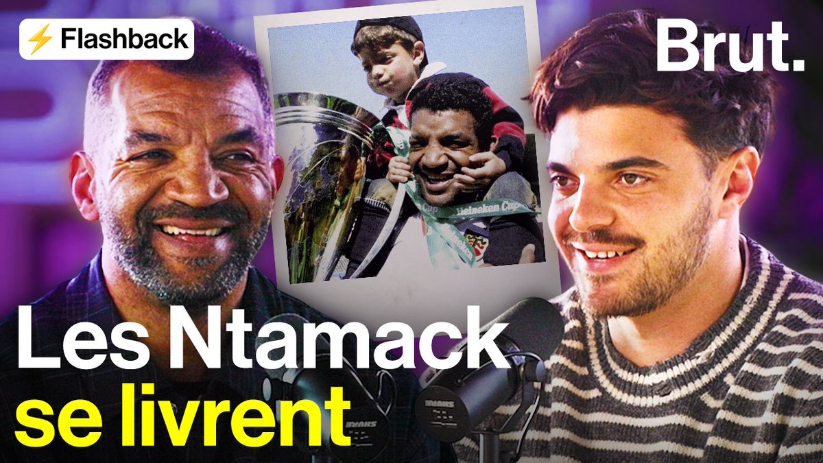 FLASHBACK. Ce sont deux légendes du @StadeToulousain et de l'équipe de @FranceRugby. Leur particularité : ils sont père et fils. Racisme, santé mentale, 3e mi-temps… On a parlé du rugby d'hier et d'aujourd'hui avec @EmileNtamack et @RomainNtamack. ▶️ youtu.be/b0Z-Of0exSE