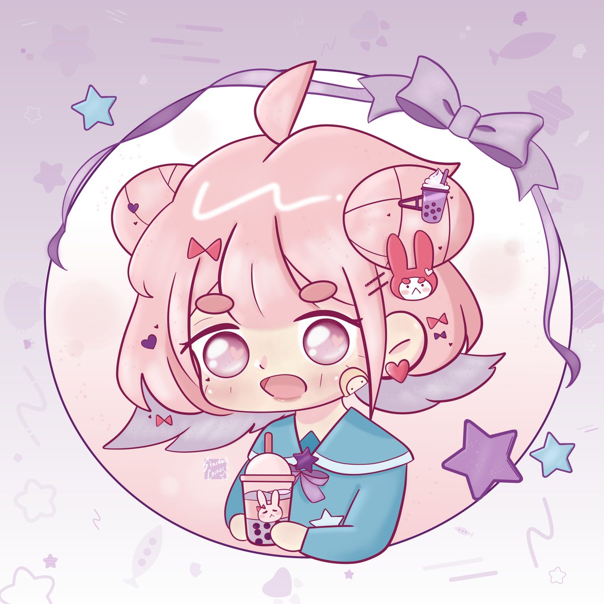Stardust_Corner's tweet image. 🌸✨🩷🍨 pfp icon of my OC Sakura! I&apos;ve been trying to practice my colouring skillz 🎨

#illustrationart #pfpicon #doodleart #myoc #pinkaesthetic #bobatime