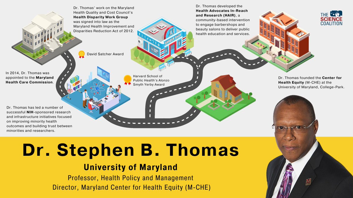 TSC is pleased to spotlight Dr. Stephen B. Thomas @umdhealthequity, a leading @UofMaryland scholar whose work in health equity takes a hyperlocal look at community-based interventions to eliminate racial and ethnic health disparities! #CelebrateScientistsDay #ScienceIsEveryone