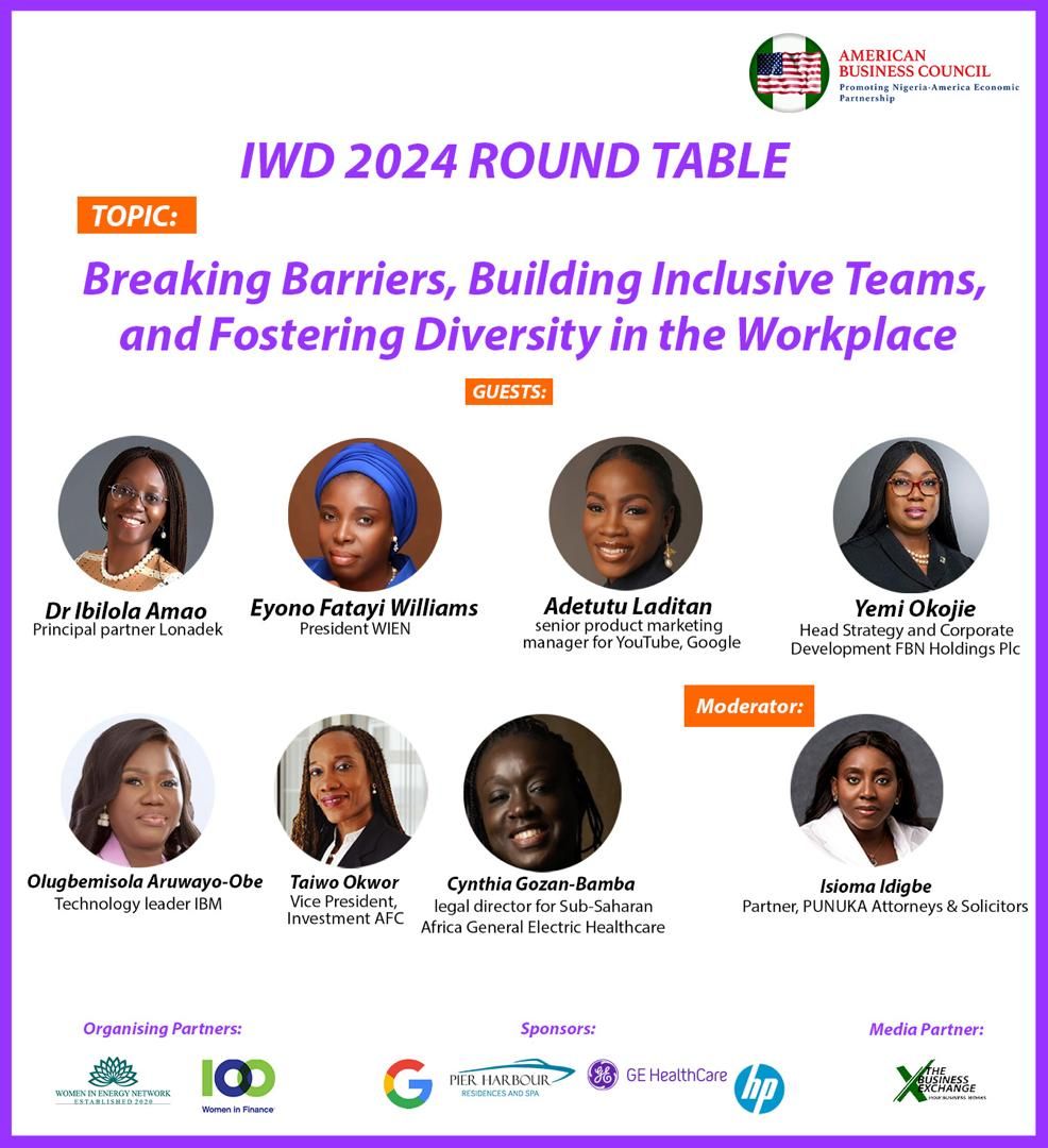 Our Partner and Head of Media, Entertainment, and Intellectual Property Practice group, Isioma Nnenna Alexis Idigbe, will be moderating tomorrow's International Women's Day 2024 Breakfast and Roundtable discussion titled 'Breaking Barriers, Building Inclusive Teams and Fostering