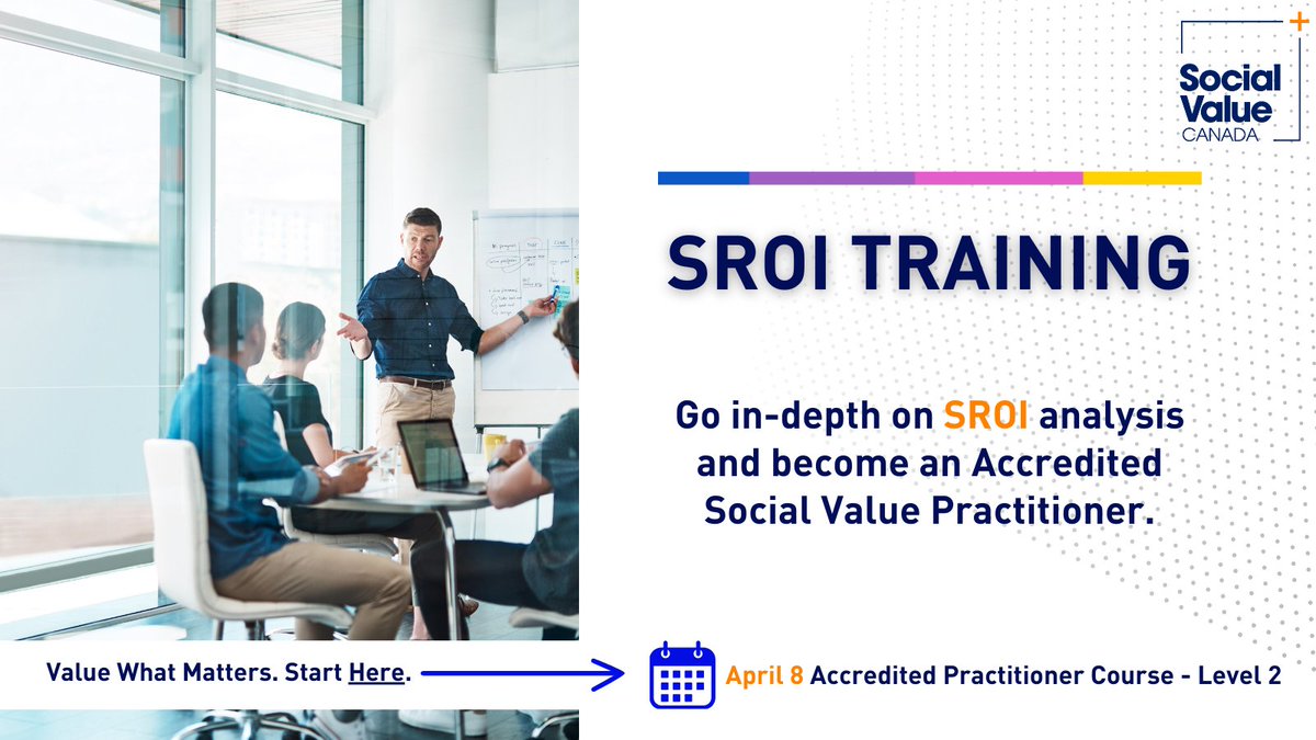 💡Interested in understanding #SROI and social value for impact on people? Join our Level 2 Accredited Practitioner course on April 8th.🗓️

🌟Learn tools to measure and value #outcomes effectively. 

👇Value what matters. Start here: lnkd.in/gQfk-32J