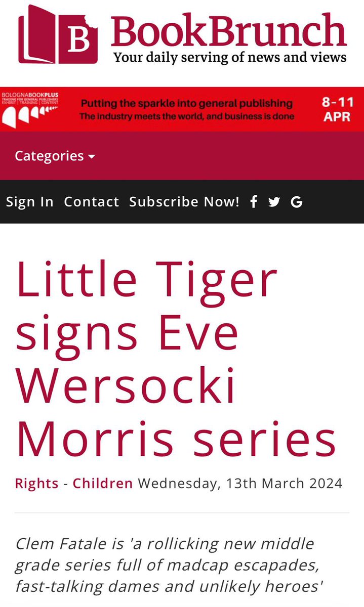 I’ve got BOOK NEWS!! I am SO excited to introduce my new MG adventure series with @LittleTigerUK … CLEM FATALE - 1950s gangsters getting up to mischief in the Big Smoke! 😊😊 thebookseller.com/rights/little-…
