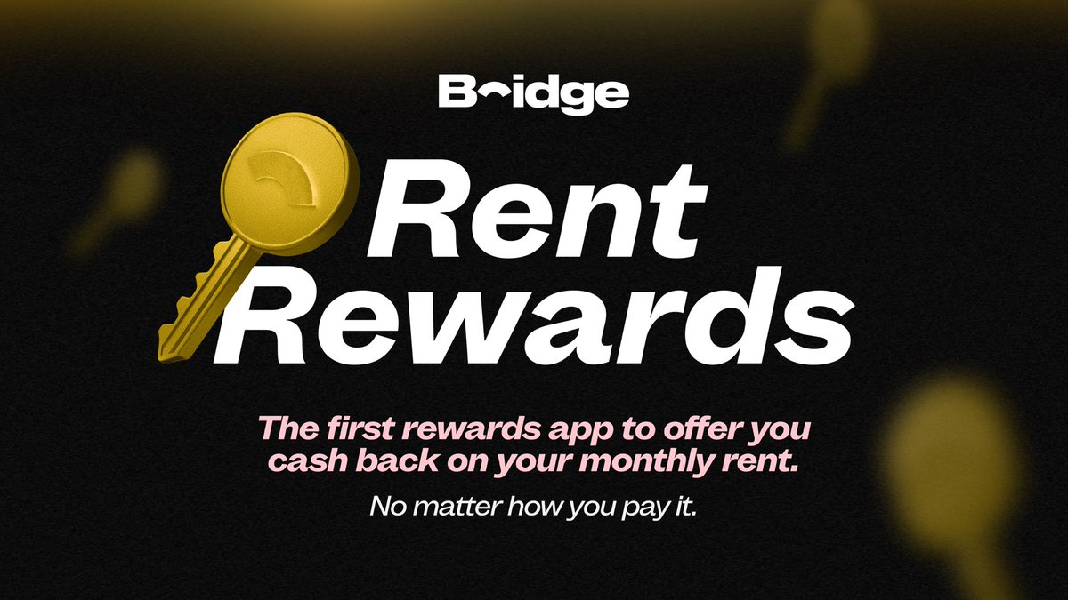 Introducing Rent Rewards by Bridge - the only rewards app that gives you cash back on your monthly rent, no matter how you pay it. #cashbackonrent #bridgemoney