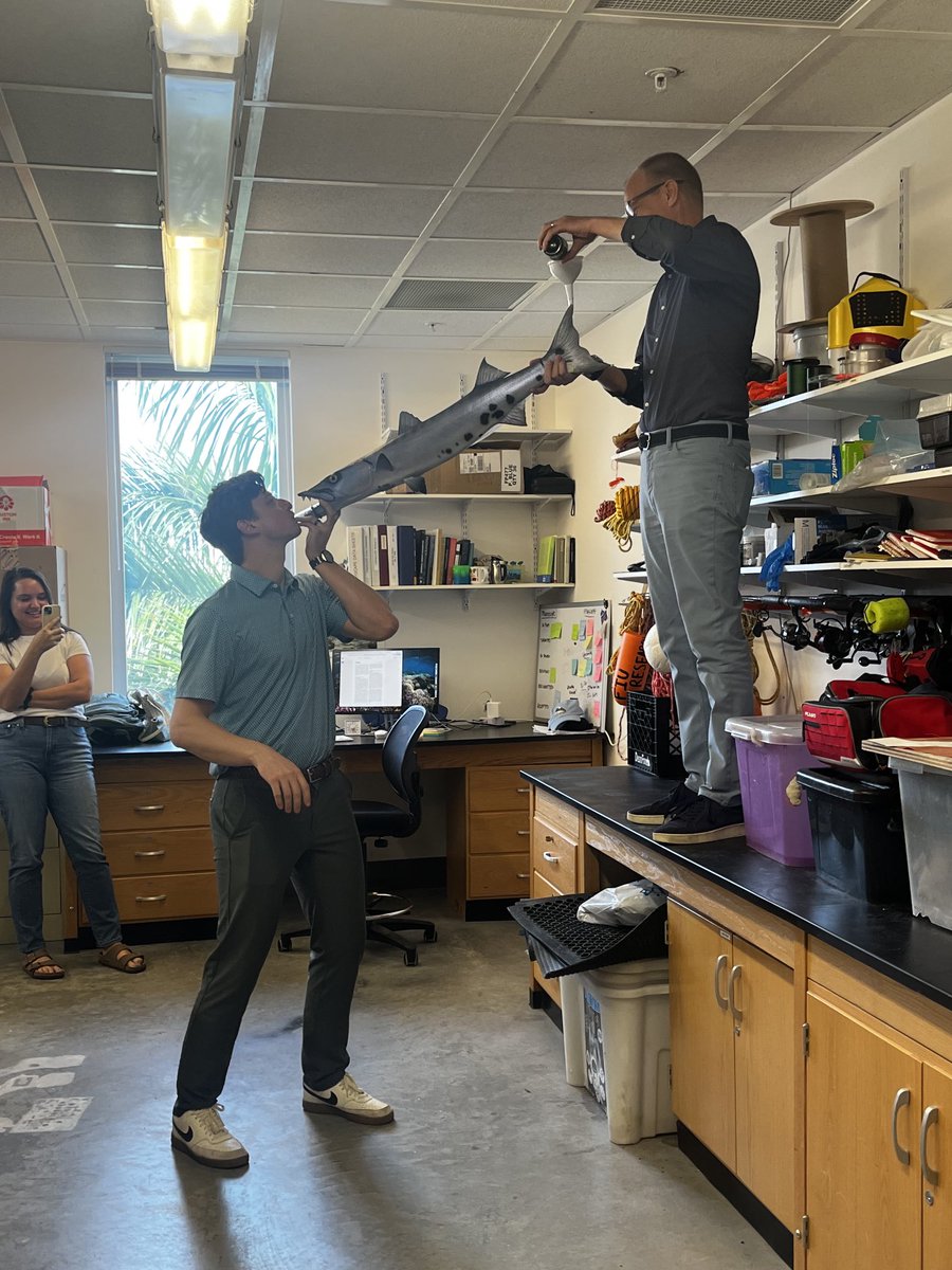 Alastair Harborne 🌱◀️🐟◀️🦈 (@alharborne) on Twitter photo Congratulations to Dr Drew Butkowski on defending his PhD thesis today! Great talk about mesopredatory fish movement and foraging
<a href="/FIUEnvironment/">FIU Institute of Environment</a> <a href="/FIUMarineBio/">FIU Marine Biology</a> <a href="/FIUCASE/">FIU College of Arts, Sciences & Education</a> <a href="/FIUGradSchool/">FIU GradSchool</a> <a href="/FIU_FISHSCAPE/">FISHSCAPE</a> Congratulations to Dr Drew Butkowski on defending his PhD thesis today! Great talk about mesopredatory fish movement and foraging
<a href="/FIUEnvironment/">FIU Institute of Environment</a> <a href="/FIUMarineBio/">FIU Marine Biology</a> <a href="/FIUCASE/">FIU College of Arts, Sciences & Education</a> <a href="/FIUGradSchool/">FIU GradSchool</a> <a href="/FIU_FISHSCAPE/">FISHSCAPE</a>